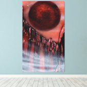 Canyon in Crimson Canvas Afdruk (Insitu (Houten vloer))