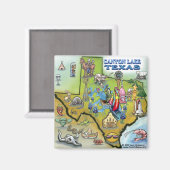 Canyon Lake TEXAS Map Magneet (Voorkant / Achterkant)