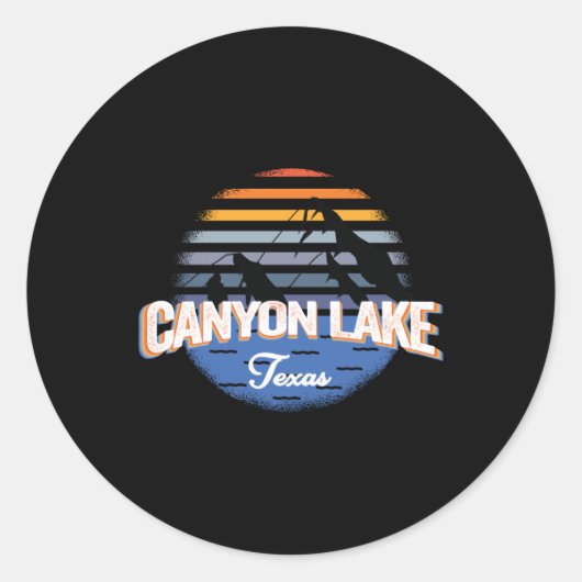 Canyon Lake - Texas -  Sunset Ronde Sticker (Voorkant)