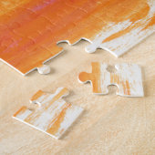 Canyon Landscape Oranje blauw Abstract schilderkun Legpuzzel (Zijkant)