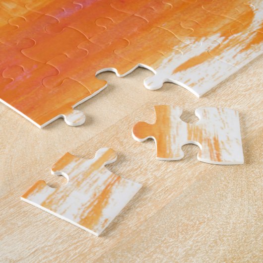 Canyon Landscape Oranje blauw Abstract schilderkun Legpuzzel (Zijkant)