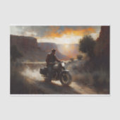 Canyon Motorcycle Journey Decoupage Tissuepapier (Voorkant)