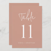Canyon Roos Minimalistische Trouwtafel Nummers (Voorkant / Achterkant)