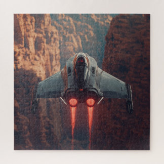 Canyon Run Jet met Afterburners – Sci-Fi Puzzel