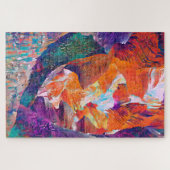 Canyon semi -bstract art puizzle legpuzzel (Horizontaal)