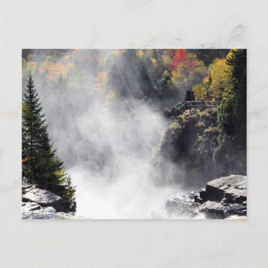 Canyon Ste-Anne Waterfall Mist Quebec Briefkaart (Voorkant)