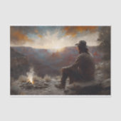 Canyon Sunset Cowboy Decoupage Tissuepapier (Voorkant)