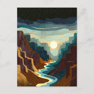 Canyon Sunset Landschap Briefkaart