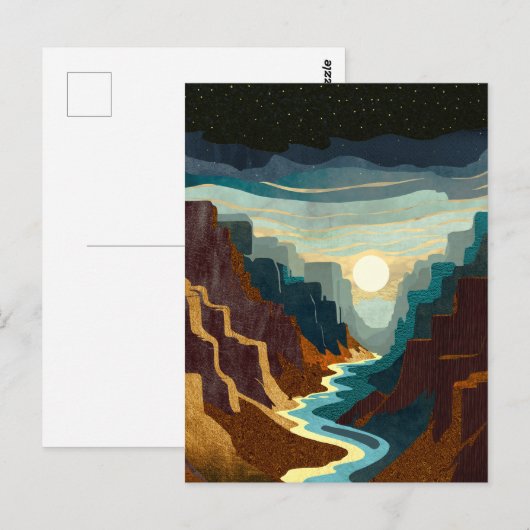 Canyon Sunset Landschap Briefkaart (Voorkant / Achterkant)