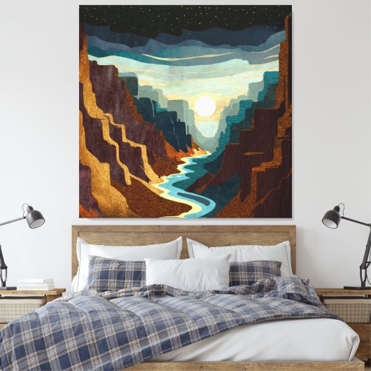 Canyon Sunset Landschap Canvas Afdruk (Insitu (Slaapkamer))