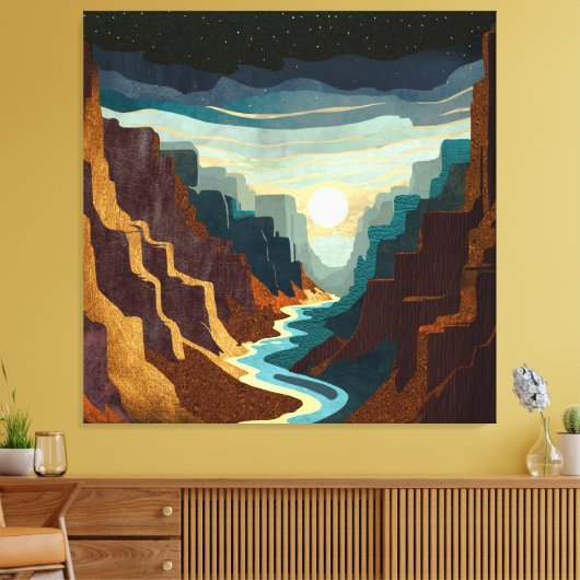 Canyon Sunset Landschap Canvas Afdruk (Insitu (Woonkamer))