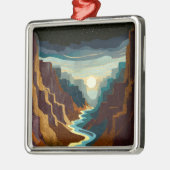Canyon Sunset Landschap Metalen Ornament (Links)