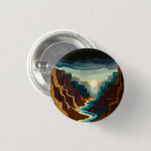 Canyon Sunset Landschap Ronde Button 3,2 Cm (Voorkant /achterkant)