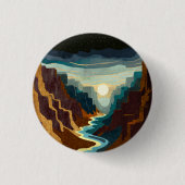 Canyon Sunset Landschap Ronde Button 3,2 Cm (Voorkant)