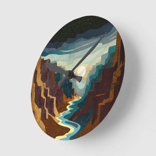 Canyon Sunset Landschap Ronde Klok (Hoek)