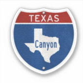 Canyon Texas Wegbord Sticker (Voorkant)