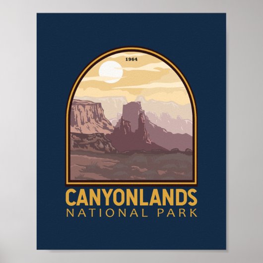 Canyonlands Nationaal Park  Emblem Poster (Voorkant)