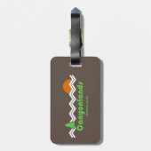 Canyonlands Nationaal Park Retro Bagagelabel (Achterkant verticaal)