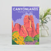 Canyonlands Nationaal Park Utah Vintage Feestdagenkaart (Staand voorkant)