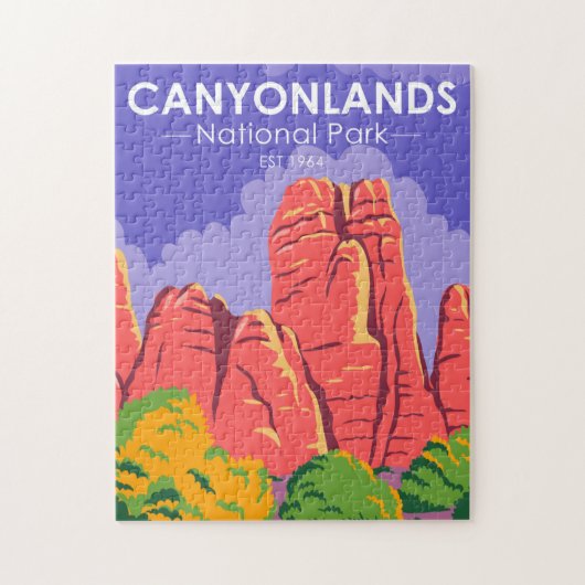 Canyonlands Nationaal Park Utah Vintage Legpuzzel (Verticaal)