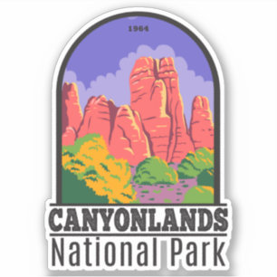 Canyonlands Nationaal Park Utah Vintage Sticker