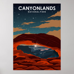 Canyonlands Nationaal Park Vintage Travel Poster