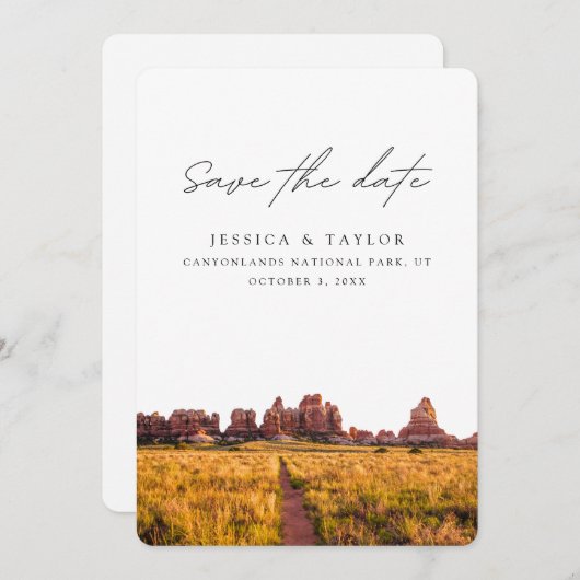 Canyonlands National Park Bewaar de datum Kaart (Voorkant / Achterkant)