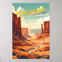 Canyonlands National Park Illustratie Retro