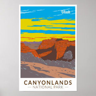 Canyonlands National Park Moab Reis Kunst Vintage Poster