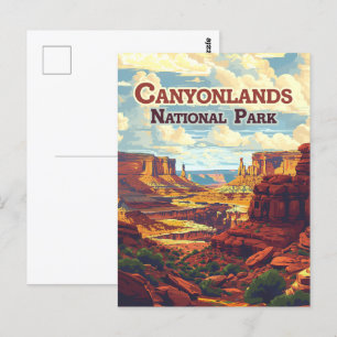 Canyonlands National Park Utah Moab Retro Briefkaart