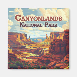 Canyonlands National Park Utah Moab Retro Magneet