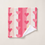 Caoutchouc Canard rose Coeurs Salle de bain Ensemb (Gant de toilette)