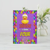 Caoutchouc Cute Invitation Personnalisé Anniversai (Debout devant)