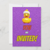 Caoutchouc Cute Invitation Personnalisé Anniversai (Dos)