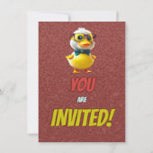 Caoutchouc Cute Invitation Personnalisé Anniversai (Dos)