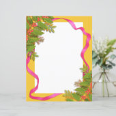 Caoutchouc de Noël Papier à lettres orange jaune (Debout devant)