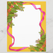 Caoutchouc de Noël Papier à lettres orange jaune (Devant)