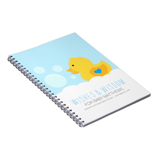 Caoutchouc Ducky Boy Baby shower Livre d'Invité (Côté Droit)