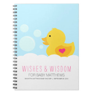 Caoutchouc Ducky Girl Baby shower livre d'invité
