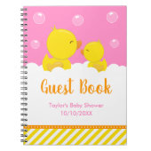 Caoutchouc Jaune Baby shower Rose Cahier d'hôtes (Devant)