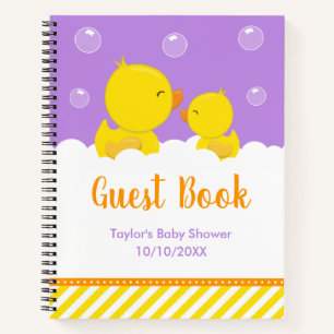 Caoutchouc Jaune pourpre Baby shower livre d'or