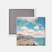 Cap Afrique du Sud Table Mountain Ocean Magnet (Recto/Verso)