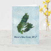 Cap-Breton - Carte de voeux pliée standard (Fleur jaune)