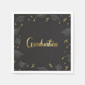 Cap & Confetti Graduation Servet (Voorkant)