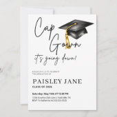Cap Gown Its Going Down Graduation Party Kaart (Voorkant)