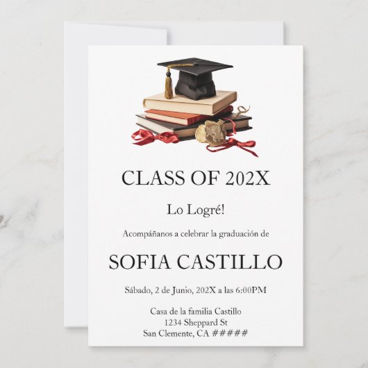 cap graduation invite kaart (Voorkant)