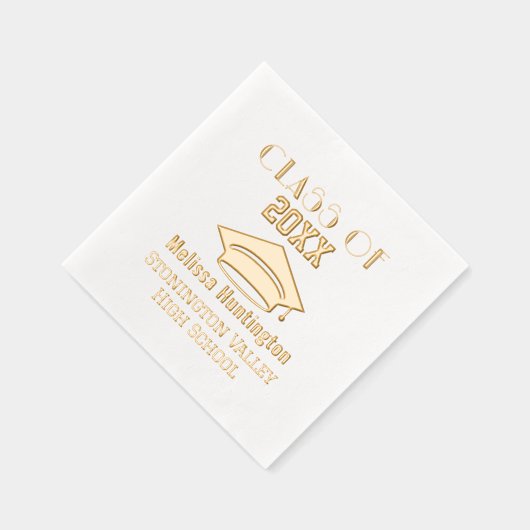 Cap Gras de diplôme Nom "Classe de" Année #2C (Droite)