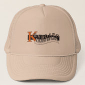 cap - hat " Keyboard"  print Trucker Pet (Voorkant)