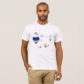 Cap-Vert - Coeur du drapeau et T-shirt (Devant entier)