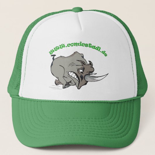 Cap wütendes Nashorn Trucker Pet (Voorkant)